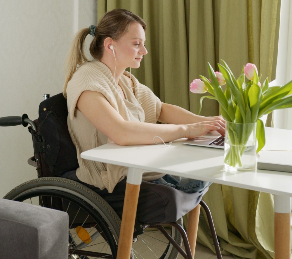 a disabled workers benefits from the spring budget by working from home