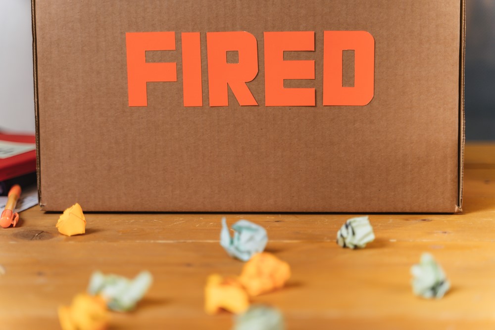 a box with the word fired on